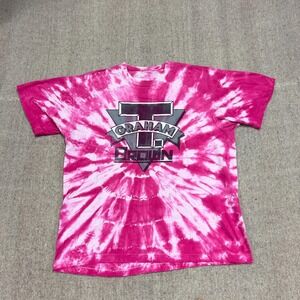 Vintage T Graham Brown Shirt Mens XL Pink 90s Tie Dye